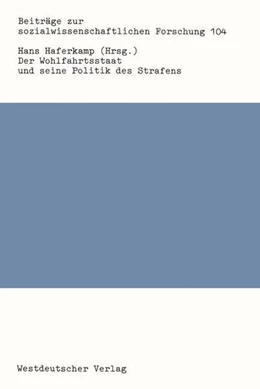 Abbildung von Haferkamp | Der Wohlfahrtsstaat und seine Politik des Strafens | 1. Auflage | 2013 | beck-shop.de
