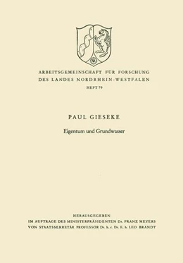 Abbildung von Gieseke | Eigentum und Grundwasser | 1. Auflage | 2013 | beck-shop.de