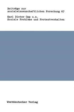Abbildung von Opp | Soziale Probleme und Protestverhalten | 1. Auflage | 2019 | beck-shop.de