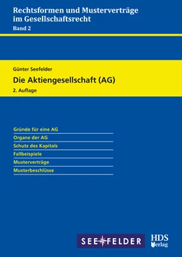 Abbildung von Seefelder | Die Aktiengesellschaft (AG) | 2. Auflage | 2022 | beck-shop.de