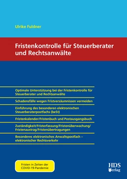 Abbildung von Fuldner | Fristenkontrolle für Steuerberater und Rechtsanwälte | 1. Auflage | 2022 | beck-shop.de