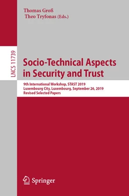 Abbildung von Groß / Tryfonas | Socio-Technical Aspects in Security and Trust | 1. Auflage | 2021 | beck-shop.de