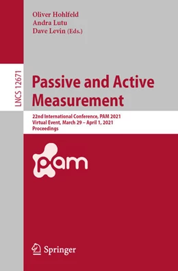 Abbildung von Hohlfeld / Lutu | Passive and Active Measurement | 1. Auflage | 2021 | beck-shop.de