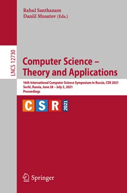 Abbildung von Santhanam / Musatov | Computer Science - Theory and Applications | 1. Auflage | 2021 | beck-shop.de
