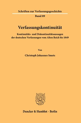 Abbildung von Smets | Verfassungskontinuität. | 1. Auflage | 2021 | 89 | beck-shop.de
