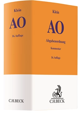 Abbildung von Klein | Abgabenordnung: AO | 16. Auflage | 2022 | beck-shop.de