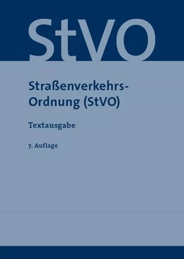 Abbildung von Straßenverkehrs-Ordnung (StVO) | 7. Auflage | 2021 | beck-shop.de