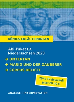 Abbildung von Mann / Zeh | Abi-Paket EA Niedersachsen 2023 - Untertan, Mario und der Zauberer, Corpus Delicti | 1. Auflage | 2021 | beck-shop.de