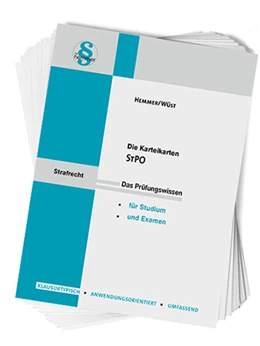 Abbildung von Hemmer / Wüst | Karteikarten Strafprozessordnung | 8. Auflage | 2021 | beck-shop.de