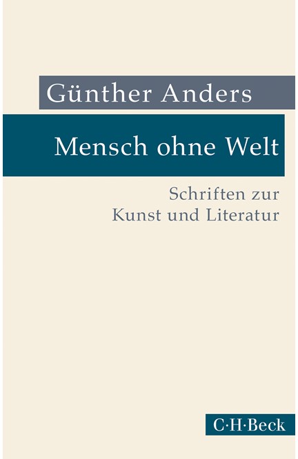 Cover: Günther Anders, Mensch ohne Welt