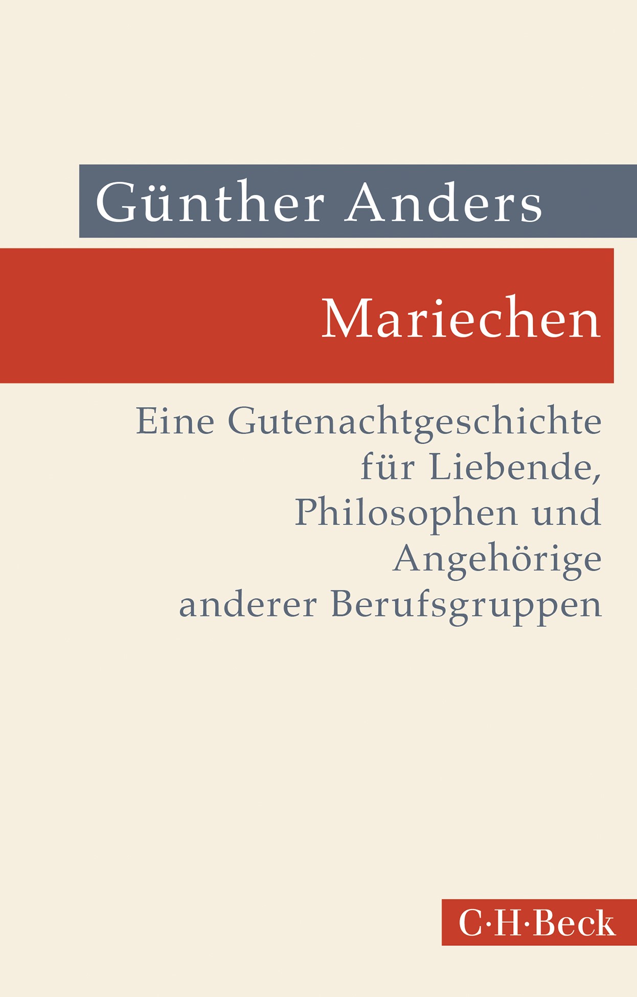 Cover: Anders, Günther, Mariechen