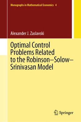 Abbildung von Zaslavski | Optimal Control Problems Related to the Robinson-Solow-Srinivasan Model | 1. Auflage | 2021 | beck-shop.de