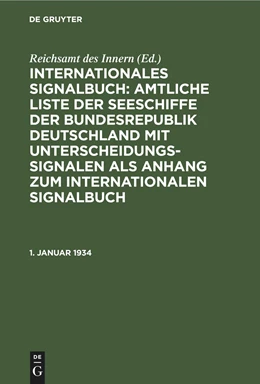 Abbildung von Reichverkehrsministerium | 1. Januar 1934 | 1. Auflage | 2021 | beck-shop.de