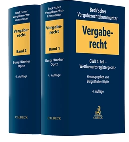 Abbildung von Burgi / Dreher | Beck'scher Vergaberechtskommentar | 4. Auflage | | beck-shop.de