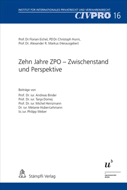 Abbildung von Eichel / Hurni | Zehn Jahre ZPO – Zwischenstand und Perspektive | 1. Auflage | 2022 | 16 | beck-shop.de