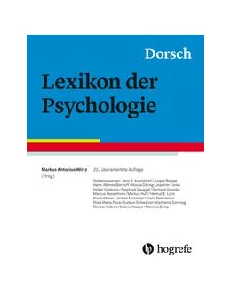 Abbildung von Wirtz | Dorsch - Lexikon der Psychologie | 20. Auflage | 2021 | beck-shop.de