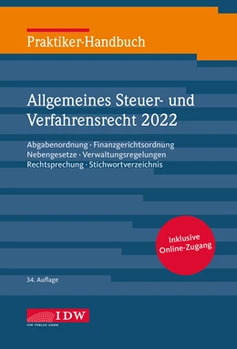 Abbildung von Praktiker-Handbuch Allgemeines Steuer-und Verfahrensrecht 2022 | 34. Auflage | 2022 | beck-shop.de