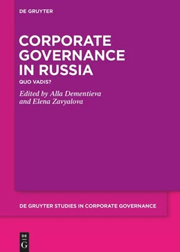 Abbildung von Dementieva / Zavyalova | Corporate Governance in Russia | 1. Auflage | 2020 | beck-shop.de