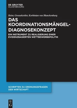 Abbildung von Grossekettler / Blanckenburg | Das Koordinationsmängel-Diagnosekonzept | 1. Auflage | 2020 | beck-shop.de