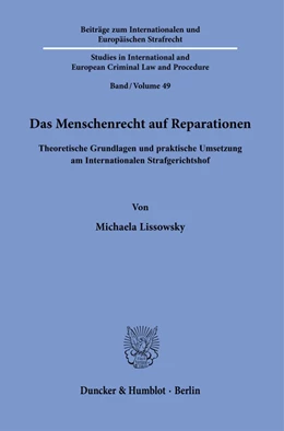 Abbildung von Lissowsky | Das Menschenrecht auf Reparationen | 1. Auflage | 2021 | beck-shop.de