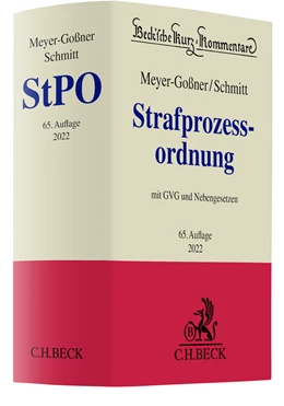 Abbildung von Meyer-Goßner / Schmitt | Strafprozessordnung: StPO | 65. Auflage | 2022 | Band 6 | beck-shop.de