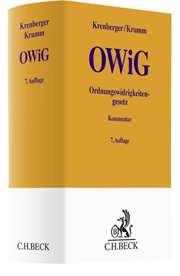 Abbildung von Krenberger / Krumm | Ordnungswidrigkeitengesetz: OWiG | 7. Auflage | 2022 | beck-shop.de
