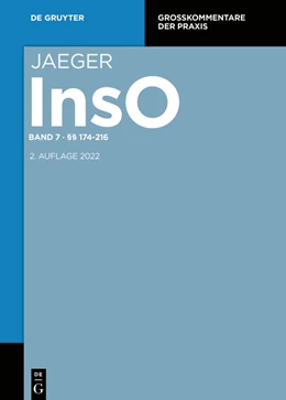 Abbildung von Jaeger | Insolvenzordnung: InsO, Band 7: §§ 174-216
 | 2. Auflage | 2022 | beck-shop.de