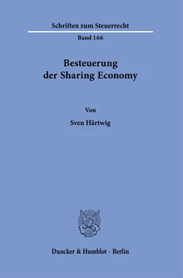 Abbildung von Härtwig | Besteuerung der Sharing Economy | 1. Auflage | 2021 | beck-shop.de