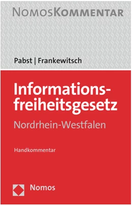 Abbildung von Pabst / Frankewitsch | Informationsfreiheitsgesetz Nordrhein-Westfalen | 1. Auflage | 2022 | beck-shop.de