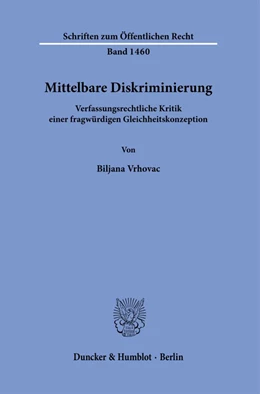 Abbildung von Vrhovac | Mittelbare Diskriminierung. | 1. Auflage | 2021 | beck-shop.de