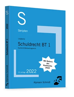 Abbildung von Langkamp | Skript Schuldrecht BT 1 | 23. Auflage | 2022 | beck-shop.de