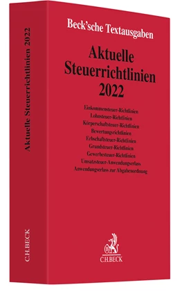 Abbildung von Aktuelle Steuerrichtlinien 2022 | | 2022 | beck-shop.de