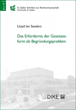 Abbildung von Seaders | Das Erfordernis der Gesetzesform als Begründungsproblem | | 2021 | Band 48 | beck-shop.de
