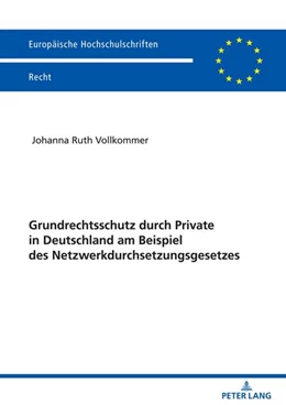 Abbildung von Vollkommer | Grundrechtsschutz durch Private in Deutschland am Beispiel des Netzwerkdurchsetzungsgesetzes | 1. Auflage | 2021 | beck-shop.de