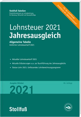 Abbildung von Tabelle, Lohnsteuer Jahresausgleich 2021 | 80. Auflage | 2021 | beck-shop.de