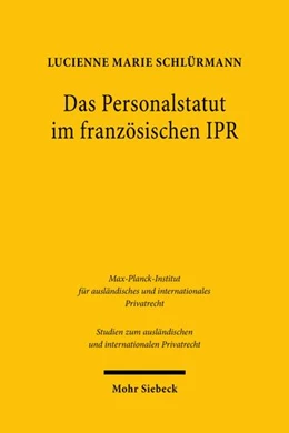 Abbildung von Schlürmann | Das Personalstatut im französischen IPR | 1. Auflage | 2022 | 477 | beck-shop.de