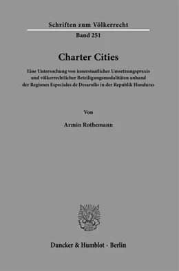 Abbildung von Rothemann | Charter Cities. | 1. Auflage | 2021 | beck-shop.de