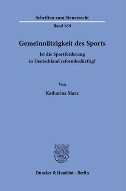 Abbildung von Marx | Gemeinnützigkeit des Sports. | 1. Auflage | 2021 | beck-shop.de