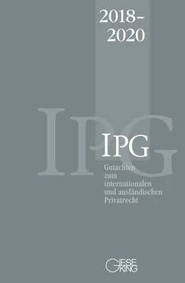 Abbildung von Gutachten zum internationalen und ausländischen Privatrecht (IPG) 2018-2020
 | | 2021 | beck-shop.de