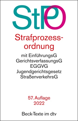 Abbildung von Strafprozessordnung: StPO | 57. Auflage | 2022 | 5011 | beck-shop.de