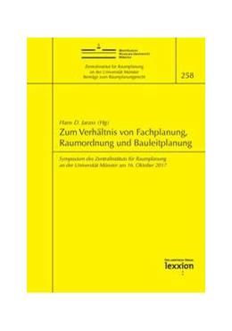 Abbildung von Hans D. | Zum Verhältnis von Fachplanung, Raumordnung und Bauleitplanung | 1. Auflage | 2018 | 258 | beck-shop.de