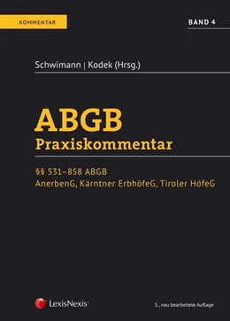 Abbildung von Schwimann / Eccher | ABGB Praxiskommentar / ABGB Praxiskommentar - Band 4, 5. Auflage | 5. Auflage | 2018 | beck-shop.de