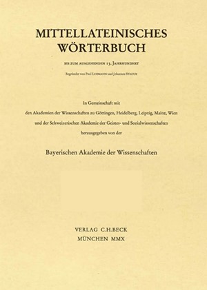 Cover: , Mittellateinisches Wörterbuch  52. Lieferung (s - sandalus)