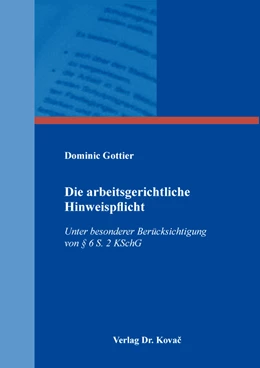 Abbildung von Gottier | Die arbeitsgerichtliche Hinweispflicht | 1. Auflage | 2022 | 52 | beck-shop.de