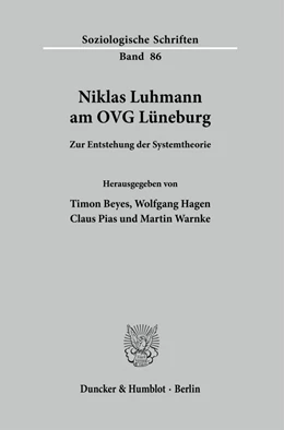 Abbildung von Warnke / Beyes | Niklas Luhmann am OVG Lüneburg. | 1. Auflage | 2021 | 86 | beck-shop.de
