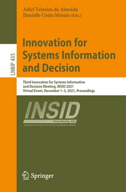 Abbildung von de Almeida / Morais | Innovation for Systems Information and Decision | 1. Auflage | 2021 | 435 | beck-shop.de