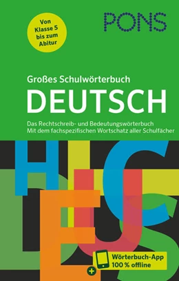 Abbildung von PONS Großes Schulwörterbuch Deutsch | 1. Auflage | 2022 | beck-shop.de