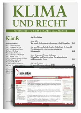 Abbildung von KlimR • Klima und Recht | 1. Auflage | 2022 | beck-shop.de