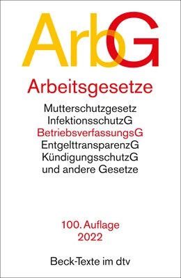 Abbildung von Arbeitsgesetze: ArbG | 100. Auflage | 2022 | 5006 | beck-shop.de