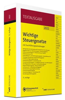 Abbildung von Wichtige Steuergesetze • 2022 | 71. Auflage | 2022 | beck-shop.de